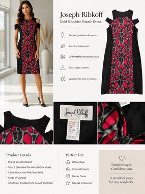 Joseph Ribkoff Sleeveless Dress – Size 8